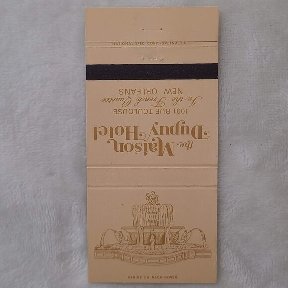 Matchbook Cover Maison Dupuy Hotel New Orleans French Quarter Louisiana LA - Picture 4 of 5